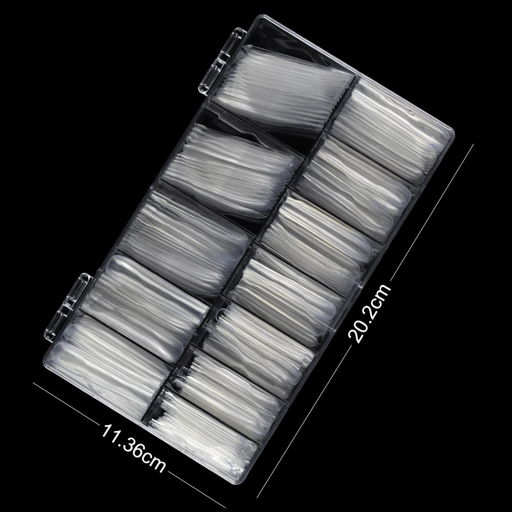 360Pcs/box XXXL Extra Long Coffin Nail Tips Full Cover ABS 3XL Ballerina Square Wholesale False Nail Tips