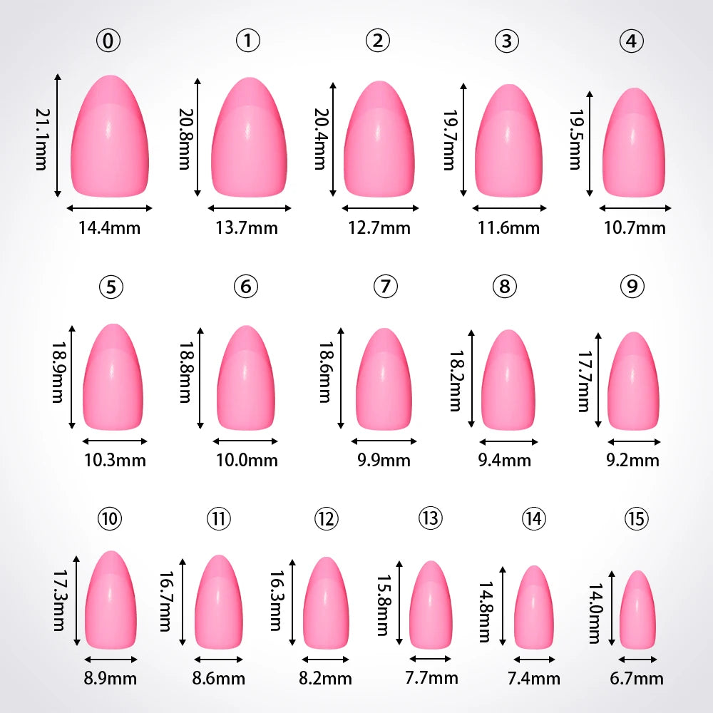 Wholesale 32PCS French Nails Press on Red Black Pink Color Short Almond Half Matte Press on Nails French Glitter Tip