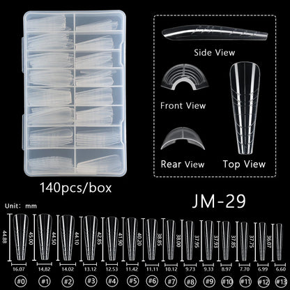 Wholesale 120pcs Russian Almond Dual Forms 26 Styles Quick Building Nail Model Extension Oval Stiletto Coffin Plastic Nail Forms
