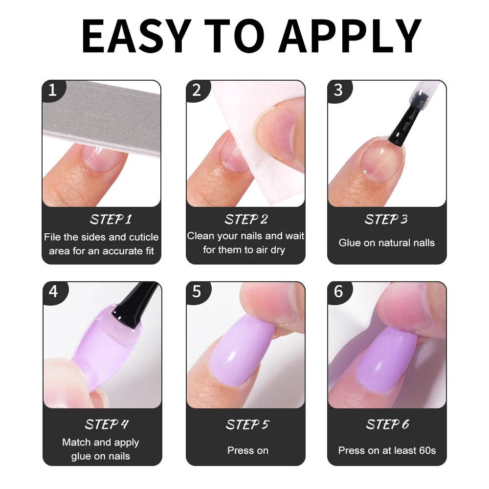 Nail Factory Custom 576pcs Handmade Gel Nails Press on Full Cover 24 Grids Nude Pink Solid Colorful Almond Press on Nail Tips
