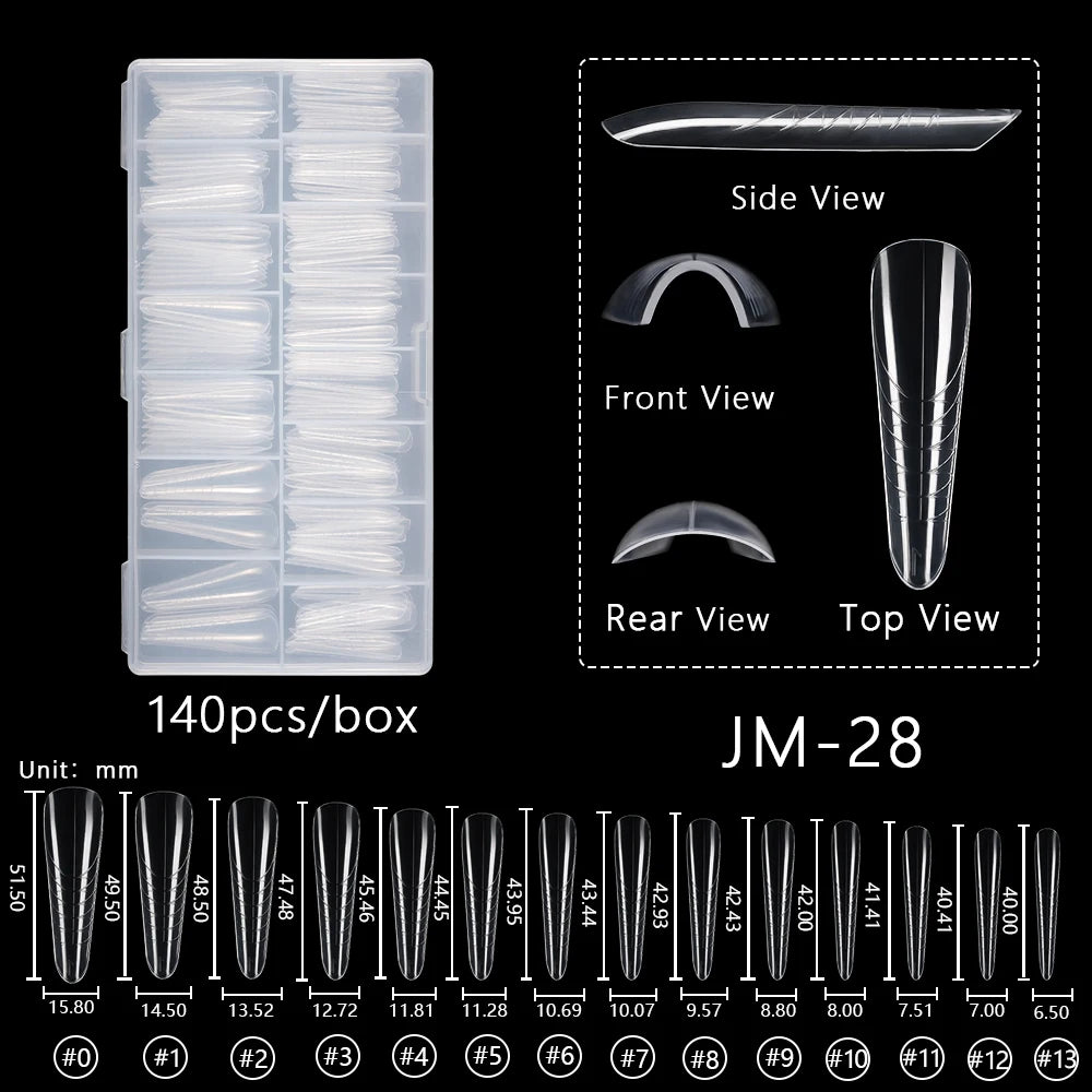 Wholesale 120pcs Russian Almond Dual Forms 26 Styles Quick Building Nail Model Extension Oval Stiletto Coffin Plastic Nail Forms
