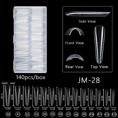 Wholesale 120pcs Russian Almond Dual Forms 26 Styles Quick Building Nail Model Extension Oval Stiletto Coffin Plastic Nail Forms