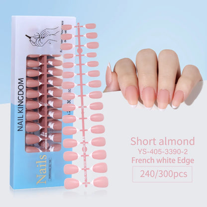240pcs French Tip Press on Nails