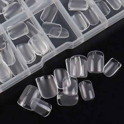 Hot Sale 120pcs/box Nail Art Small Short square Head Painted Artificial Nail Tips