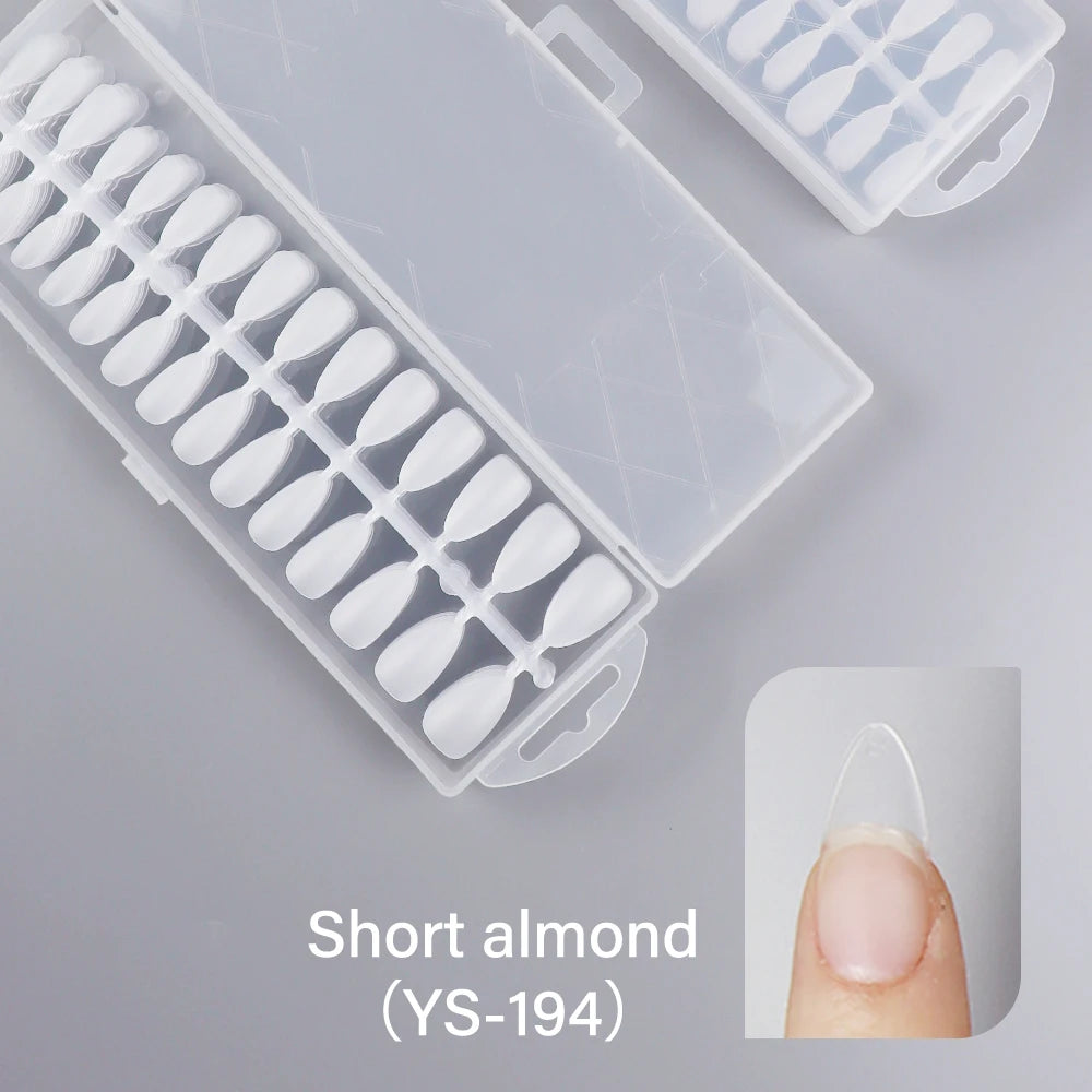Wholesale Hot Sale Nail Salon 240 Pieces Non-Trace Nail Tip Transparent Matte Fingernail Soft Gel X Full Cover Nail Tips
