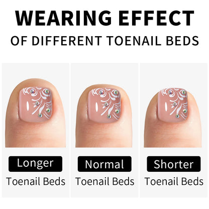 Custom 30pcs Nude Pink Luxury Press on Foot Nail Tips Bling Glitter Toenails Short Square French Press on Toe Nails With Diamond