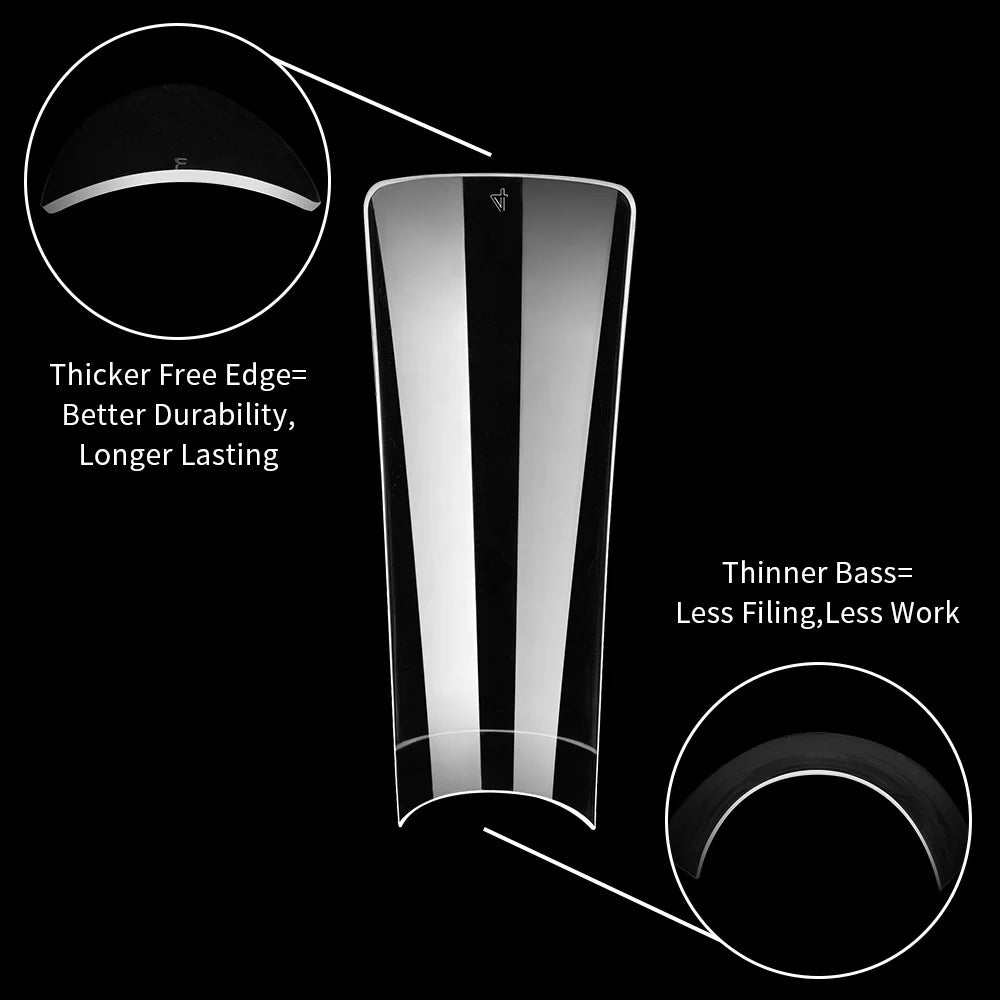 500Pcs/Box Private Label Wholesale Shaped Wide Duck Feet False Fingernails Acrylic Gel Nail Tips Extension Duck Nail Tips