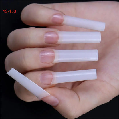 Super Long XXXL Nail Tips Clear False Nail French Non C Curve Xxl Square Stiletto Coffin Tapered Square Soft Gel Nail Tips