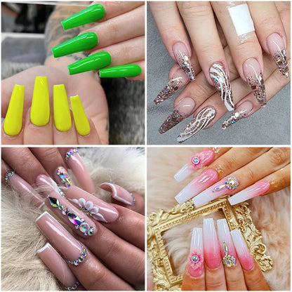 Wholesale XXL False Nail Tip Ballet Extra Long Stiletto Extensions Full Cover s Xxl Square Nail Tips Artificial False Nail Tips