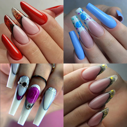 60pcs Plastic Nail Art Mould Tips