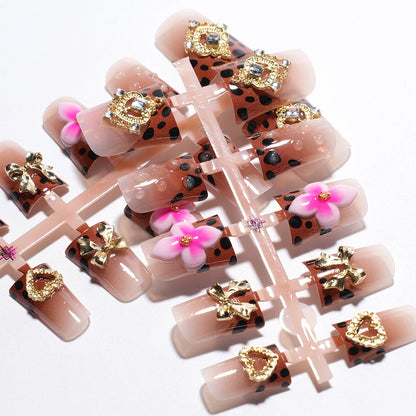 New Nail Supplier 30PCS Duck Feet Shape Nails 3D Luxury Finger Artificial French Design Acrylic Duck Press on Nails