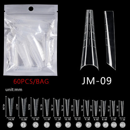 60pcs Plastic Nail Art Mould Tips
